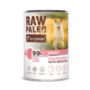 RAW PALEO DOG PORK LAMB konservi suņiem Cūkgaļa, jērs 400g